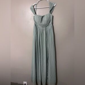 Formal Bridesmaid Birdy Grey Sage Women's Dress Large